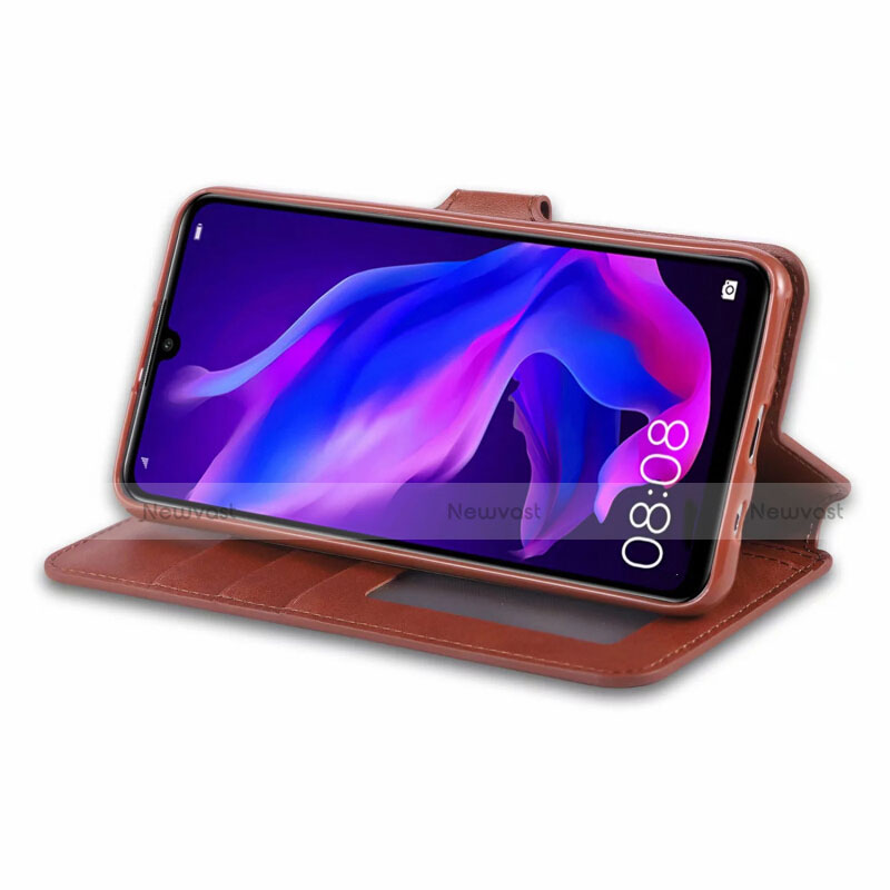 Leather Case Stands Flip Cover T03 Holder for Huawei P30 Lite