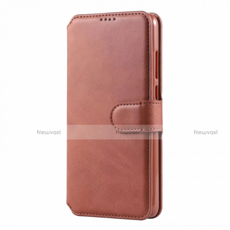 Leather Case Stands Flip Cover T03 Holder for Huawei P30 Lite New Edition Orange