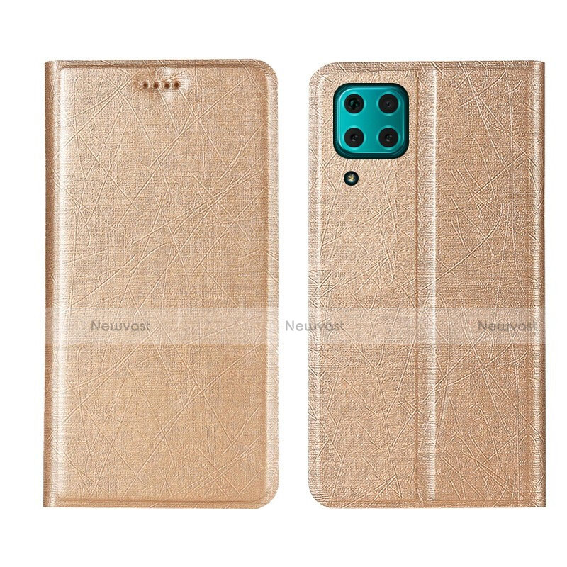 Leather Case Stands Flip Cover T03 Holder for Huawei P40 Lite Gold