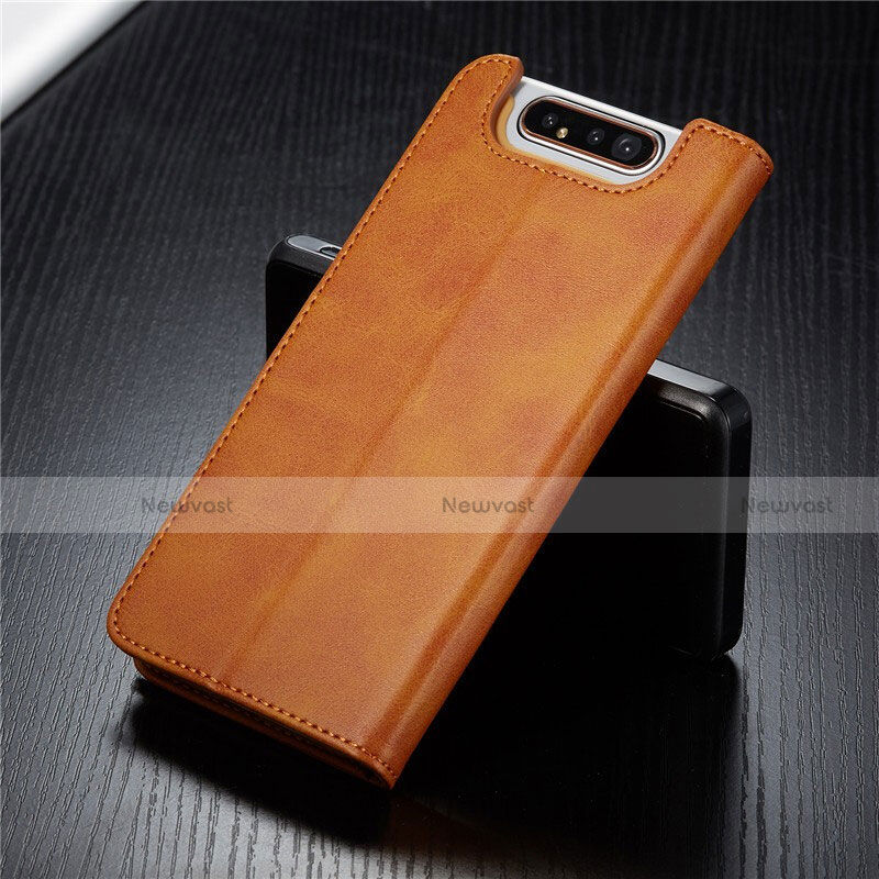 Leather Case Stands Flip Cover T03 Holder for Samsung Galaxy A80