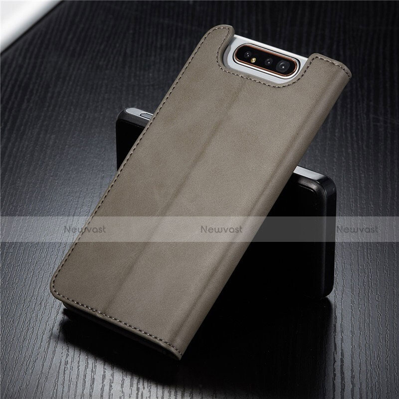 Leather Case Stands Flip Cover T03 Holder for Samsung Galaxy A80