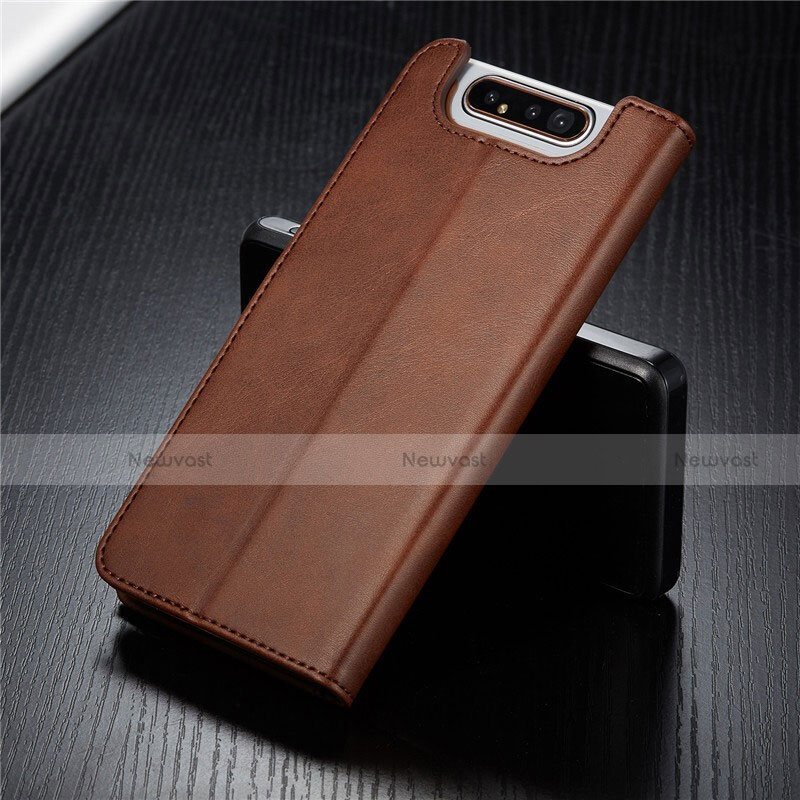 Leather Case Stands Flip Cover T03 Holder for Samsung Galaxy A80