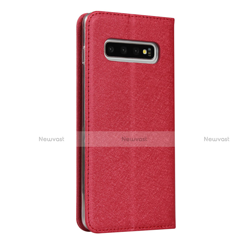 Leather Case Stands Flip Cover T03 Holder for Samsung Galaxy S10 5G