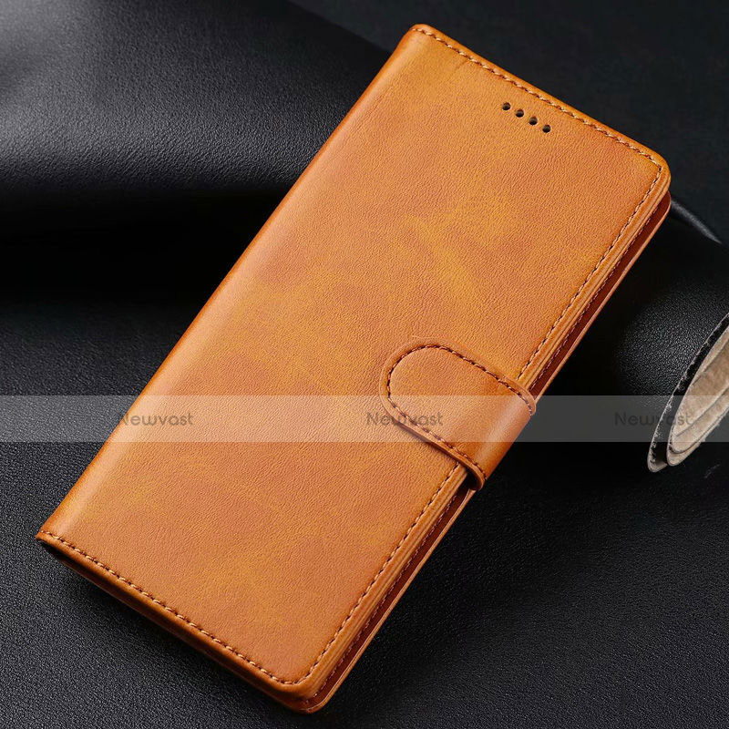 Leather Case Stands Flip Cover T03 Holder for Samsung Galaxy S20 Ultra 5G Orange