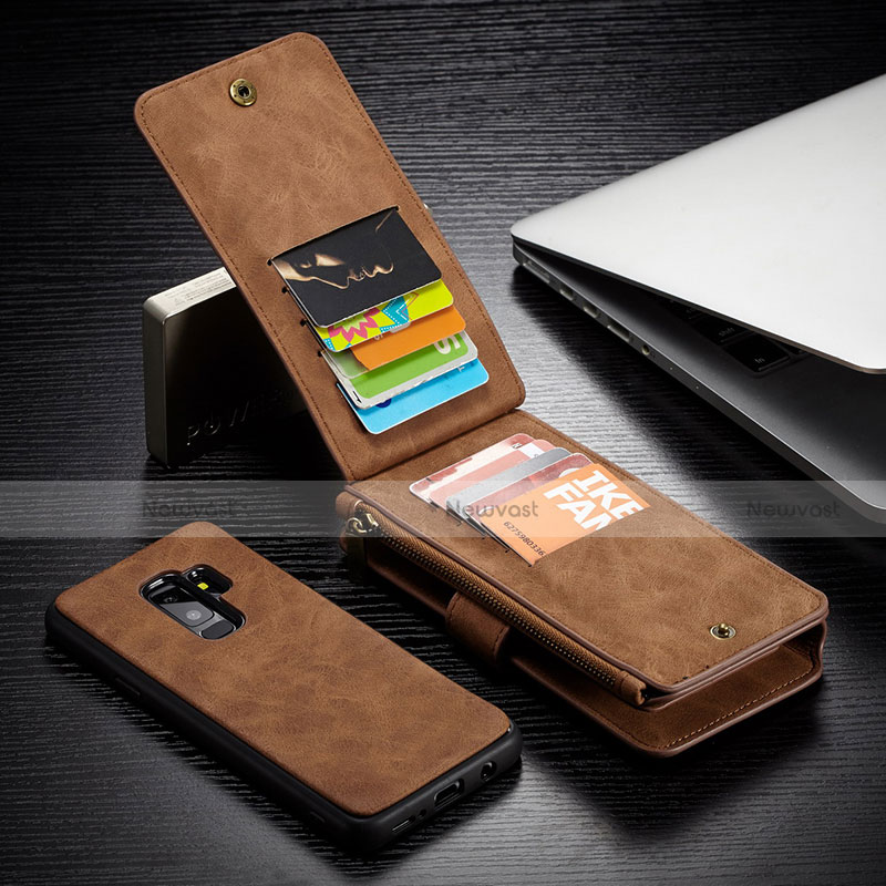 Leather Case Stands Flip Cover T03 Holder for Samsung Galaxy S9 Plus