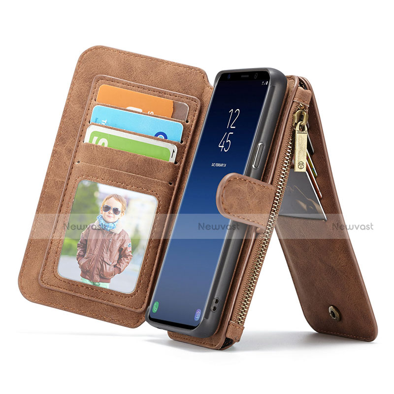 Leather Case Stands Flip Cover T03 Holder for Samsung Galaxy S9 Plus