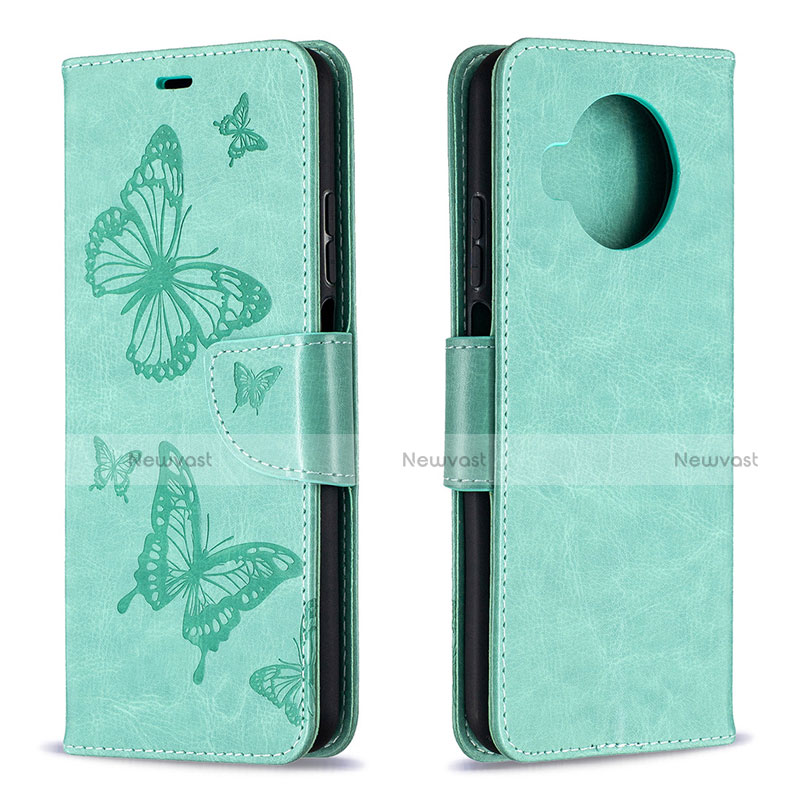 Leather Case Stands Flip Cover T03 Holder for Xiaomi Mi 10T Lite 5G Matcha Green