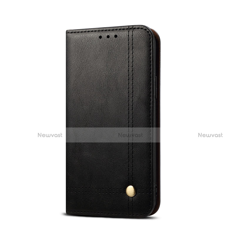 Leather Case Stands Flip Cover T03 Holder for Xiaomi Redmi 9AT Black