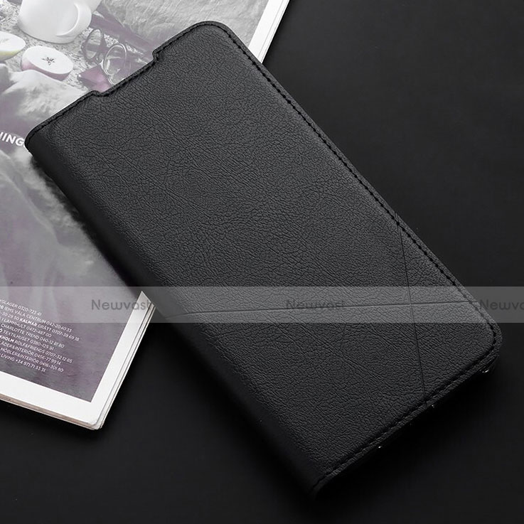 Leather Case Stands Flip Cover T03 Holder for Xiaomi Redmi Note 8 Black