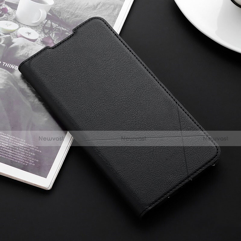 Leather Case Stands Flip Cover T03 Holder for Xiaomi Redmi Note 8 Pro Black