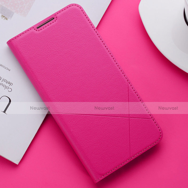 Leather Case Stands Flip Cover T04 Holder for Huawei Honor 20 Lite Hot Pink