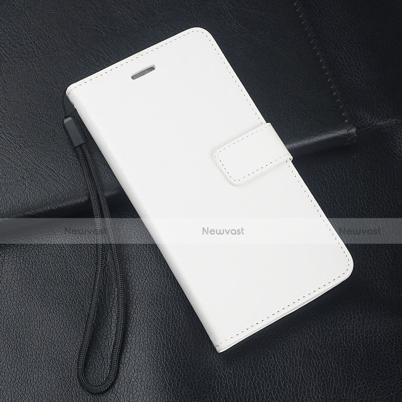 Leather Case Stands Flip Cover T04 Holder for Huawei P30 Lite New Edition White