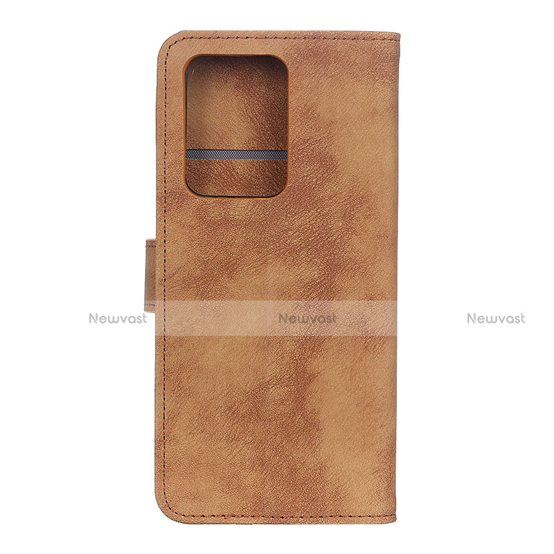 Leather Case Stands Flip Cover T04 Holder for Huawei P40 Pro+ Plus Brown