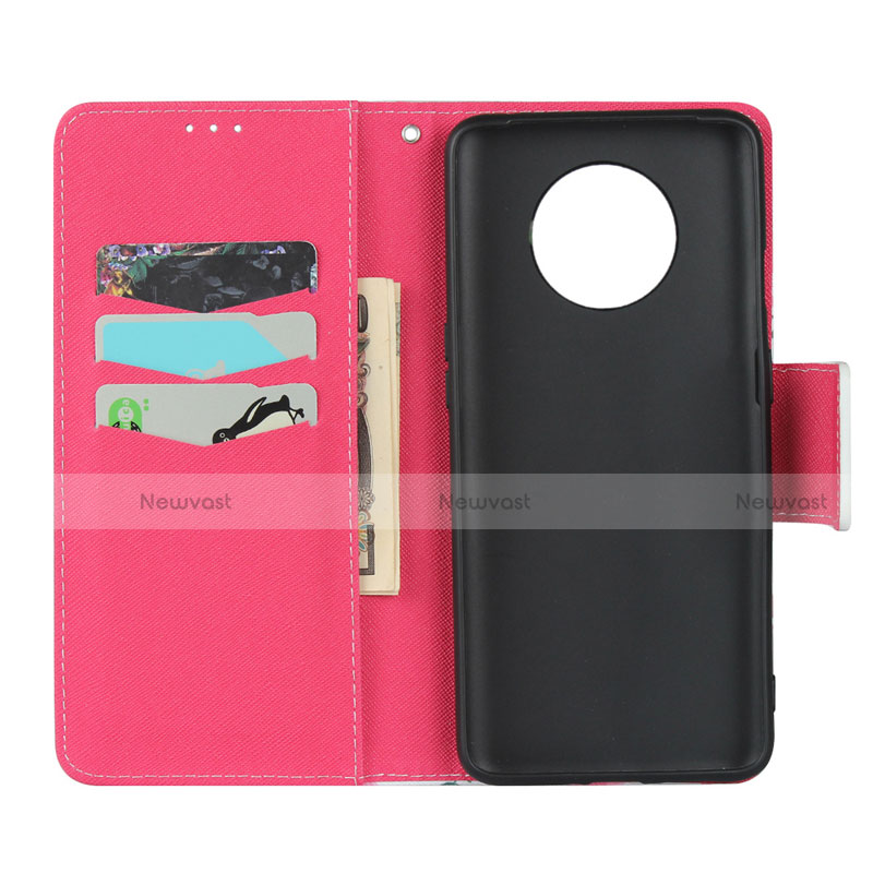 Leather Case Stands Flip Cover T04 Holder for OnePlus 7T