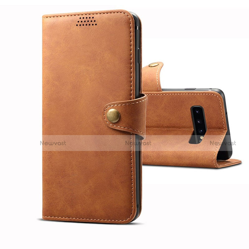 Leather Case Stands Flip Cover T04 Holder for Samsung Galaxy S10 Plus
