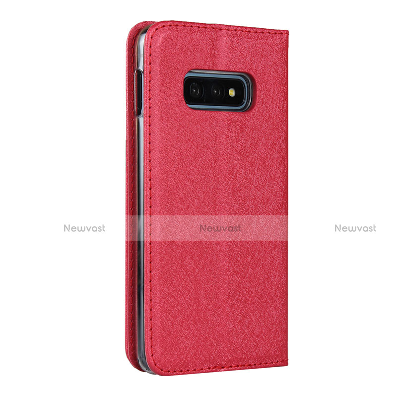Leather Case Stands Flip Cover T04 Holder for Samsung Galaxy S10e