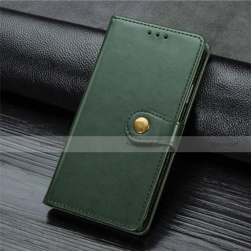 Leather Case Stands Flip Cover T04 Holder for Xiaomi Mi 10 Pro Green