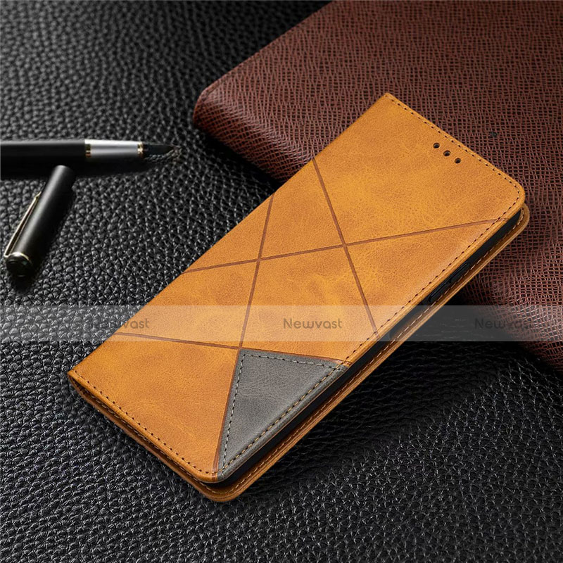 Leather Case Stands Flip Cover T04 Holder for Xiaomi Mi 10T Lite 5G Yellow