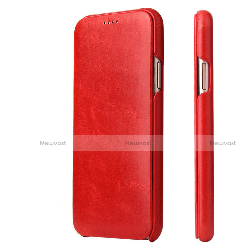 Leather Case Stands Flip Cover T05 Holder for Apple iPhone 11 Pro Red