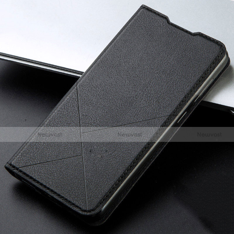 Leather Case Stands Flip Cover T05 Holder for Huawei Honor 20 Lite Black