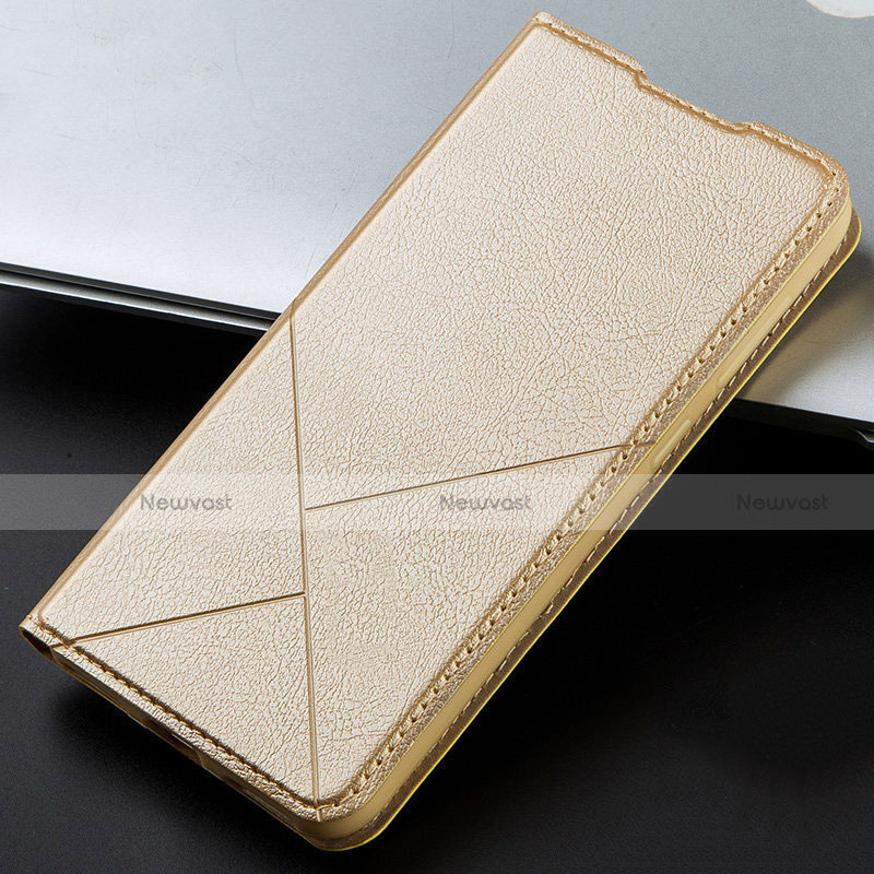 Leather Case Stands Flip Cover T05 Holder for Huawei Honor 20 Lite Gold