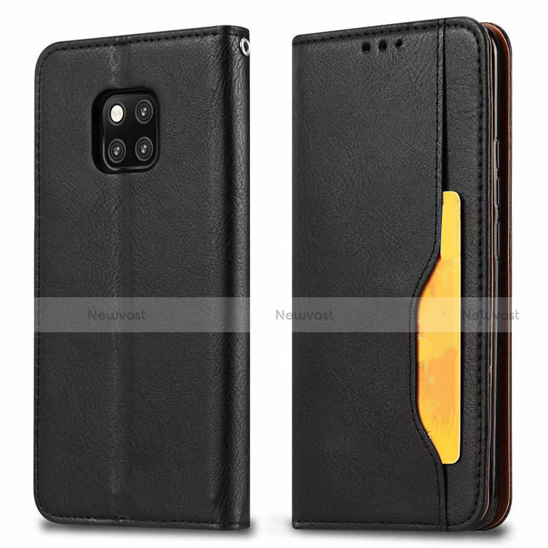 Leather Case Stands Flip Cover T05 Holder for Huawei Mate 20 Pro Black