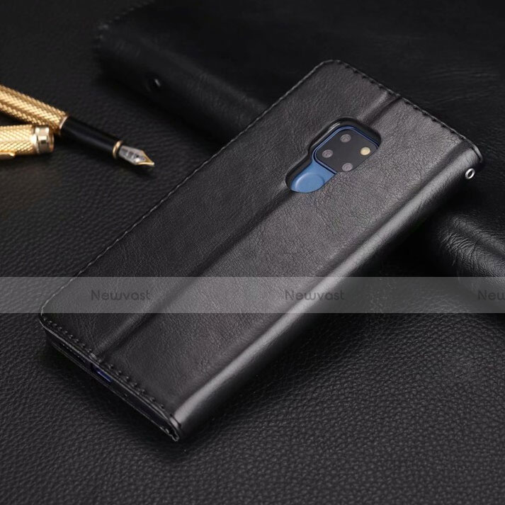 Leather Case Stands Flip Cover T05 Holder for Huawei Mate 20 X 5G Black