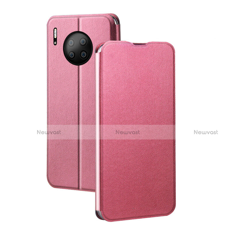 Leather Case Stands Flip Cover T05 Holder for Huawei Mate 30 Pro Pink