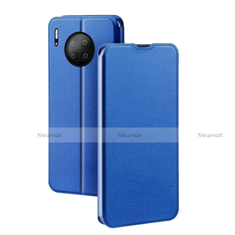 Leather Case Stands Flip Cover T05 Holder for Huawei Mate 30E Pro 5G Blue
