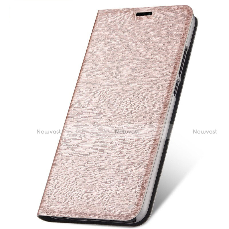 Leather Case Stands Flip Cover T05 Holder for Huawei Nova 4e Rose Gold