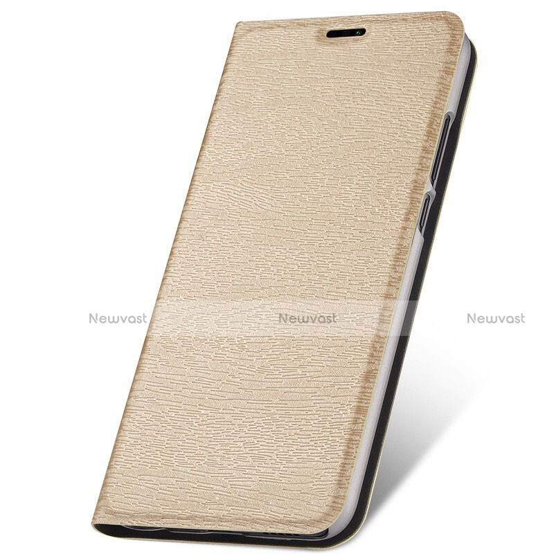 Leather Case Stands Flip Cover T05 Holder for Huawei P30 Lite Gold