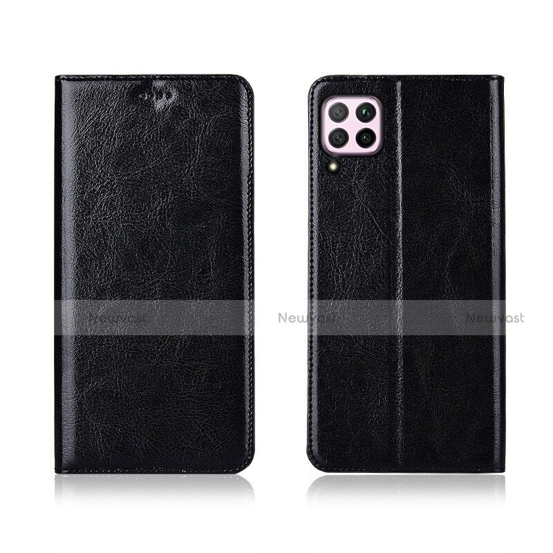 Leather Case Stands Flip Cover T05 Holder for Huawei P40 Lite Black