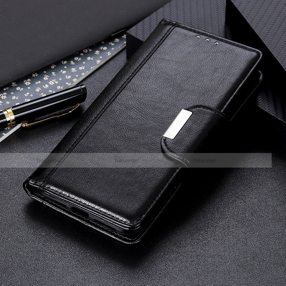 Leather Case Stands Flip Cover T05 Holder for OnePlus 8 Pro Black