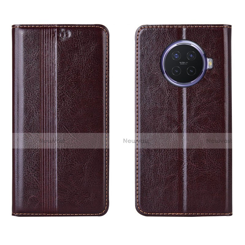 Leather Case Stands Flip Cover T05 Holder for Oppo Ace2 Brown