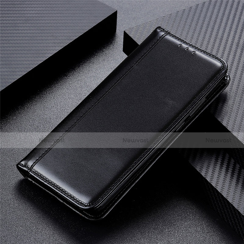 Leather Case Stands Flip Cover T05 Holder for Oppo Reno4 5G Black