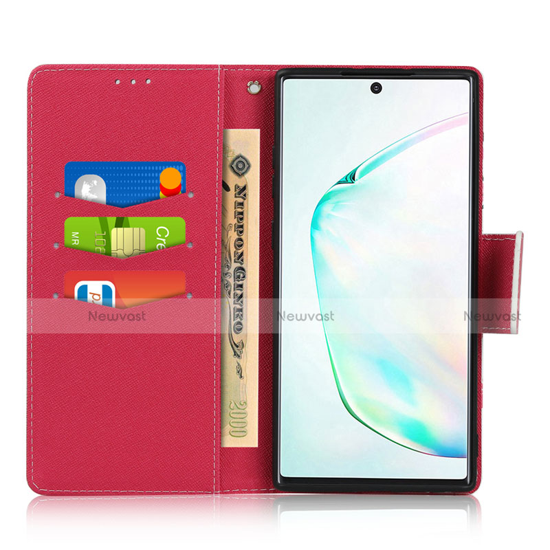Leather Case Stands Flip Cover T05 Holder for Samsung Galaxy Note 10 Plus 5G