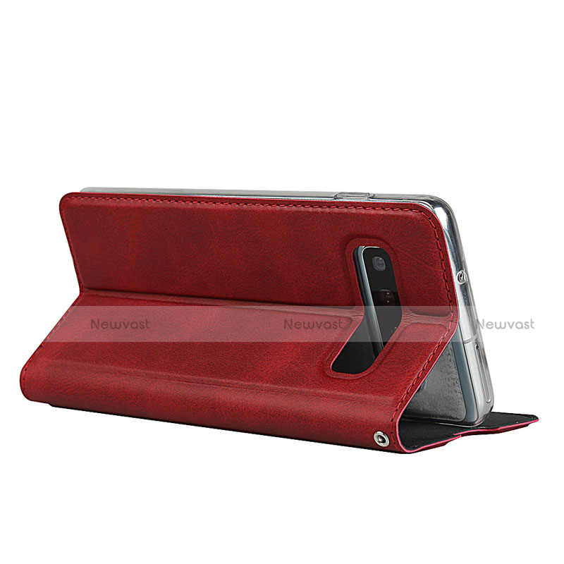 Leather Case Stands Flip Cover T05 Holder for Samsung Galaxy S10 5G