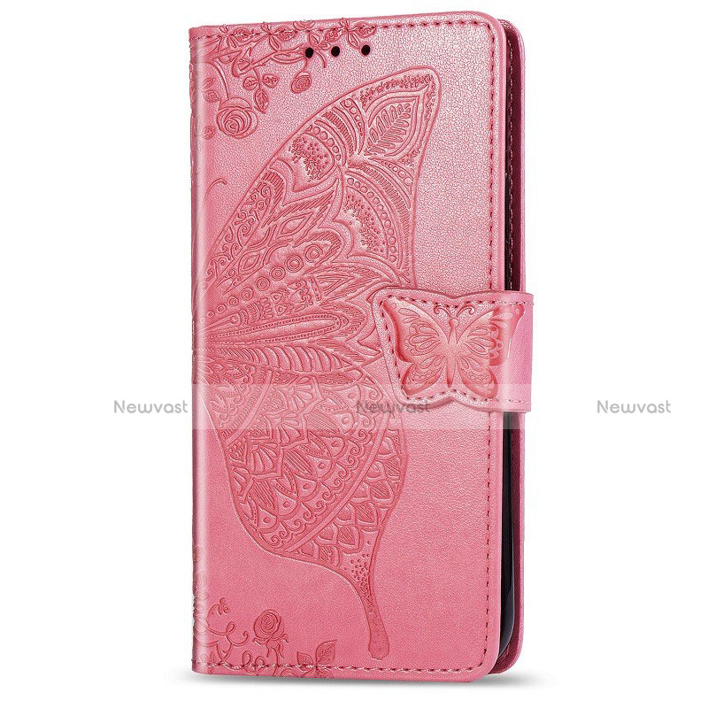Leather Case Stands Flip Cover T05 Holder for Xiaomi Mi 10 Pink