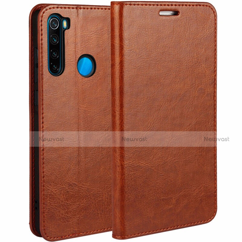 Leather Case Stands Flip Cover T05 Holder for Xiaomi Redmi Note 8 (2021)