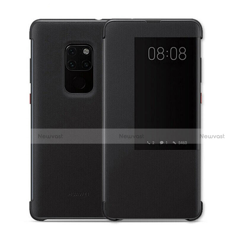 Leather Case Stands Flip Cover T06 Holder for Huawei Mate 20 Black
