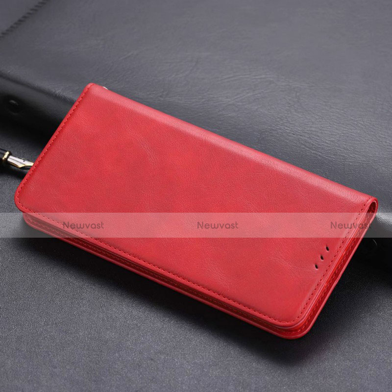 Leather Case Stands Flip Cover T06 Holder for Huawei Nova 5T Red