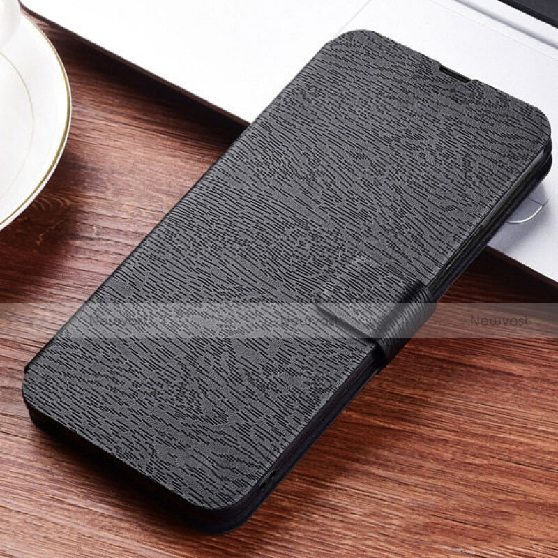 Leather Case Stands Flip Cover T06 Holder for Huawei P30 Lite Black