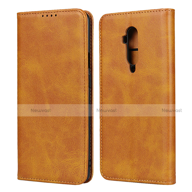 Leather Case Stands Flip Cover T06 Holder for OnePlus 7T Pro Orange