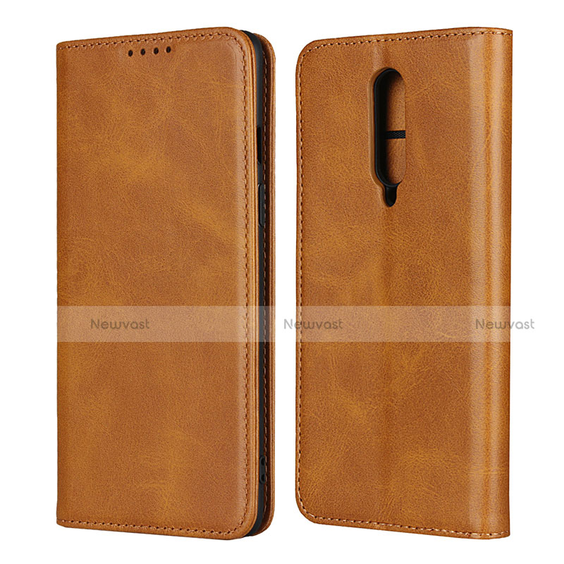 Leather Case Stands Flip Cover T06 Holder for OnePlus 8 Orange
