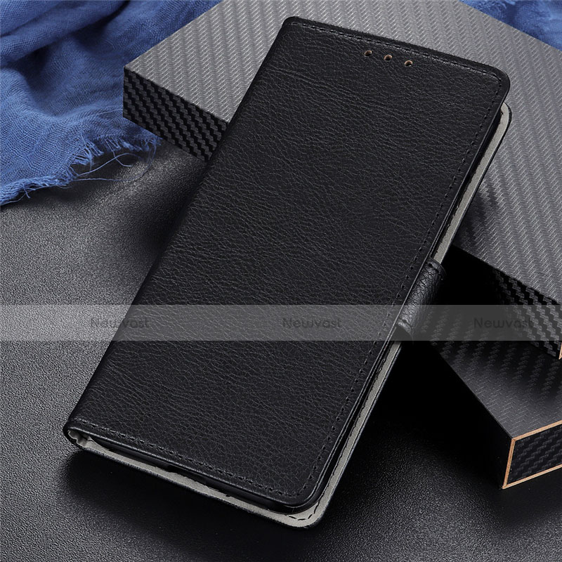 Leather Case Stands Flip Cover T06 Holder for Oppo Reno4 Pro 5G Black