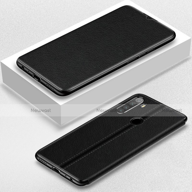 Leather Case Stands Flip Cover T06 Holder for Xiaomi Redmi Note 8 Black