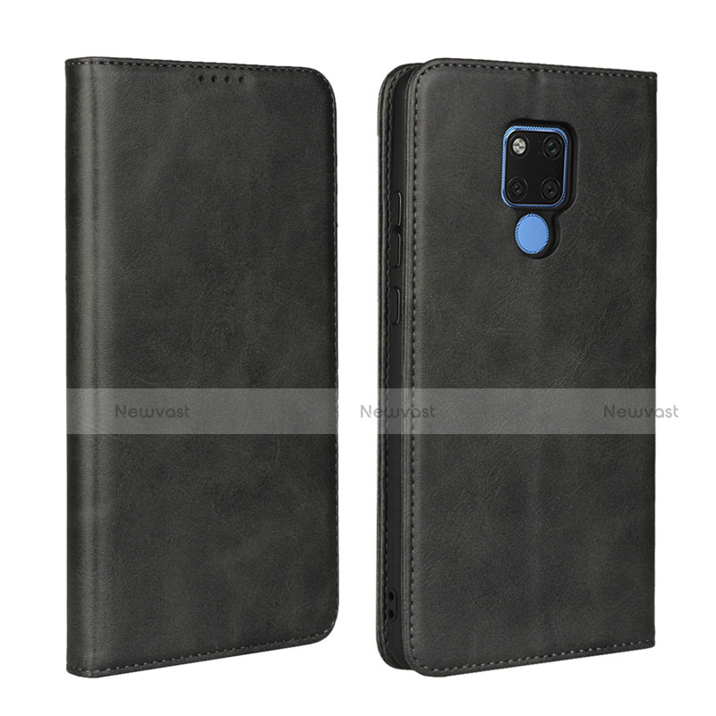 Leather Case Stands Flip Cover T07 Holder for Huawei Mate 20 X 5G Black