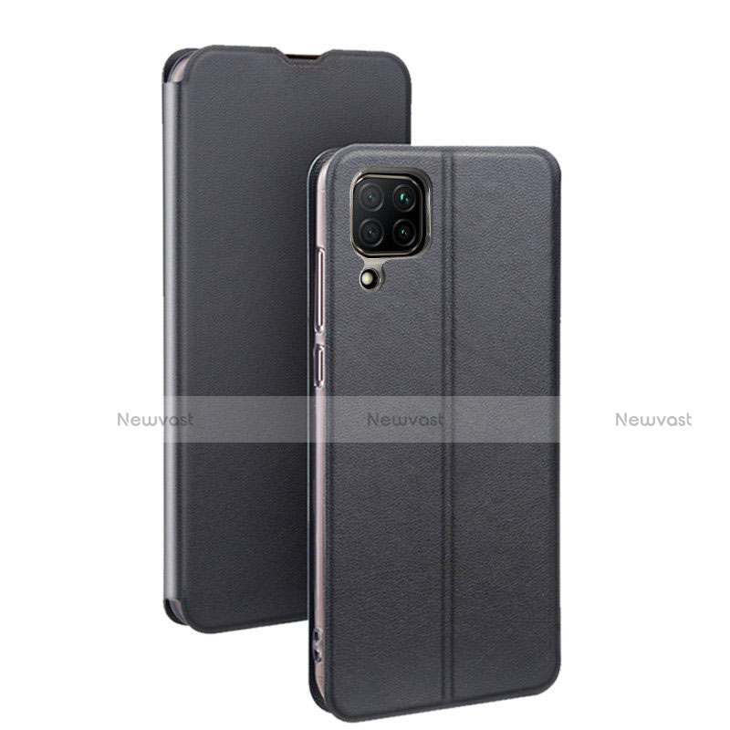 Leather Case Stands Flip Cover T07 Holder for Huawei P40 Lite Black