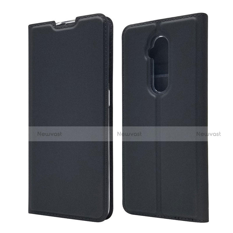 Leather Case Stands Flip Cover T07 Holder for OnePlus 7T Pro Black