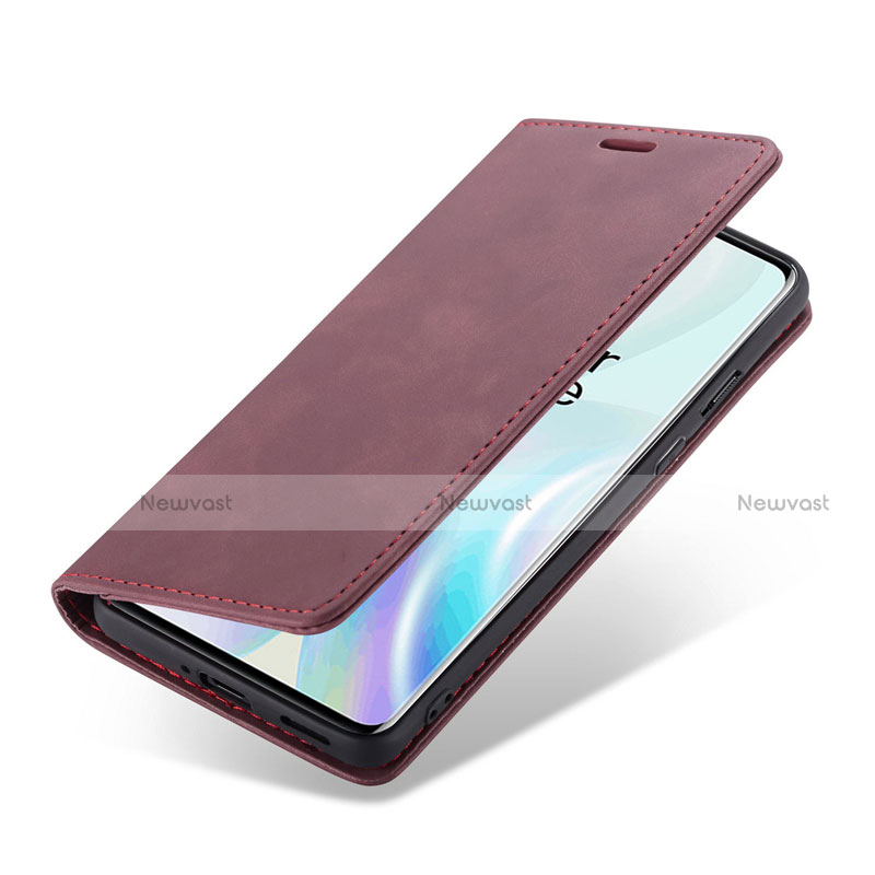 Leather Case Stands Flip Cover T07 Holder for OnePlus 8